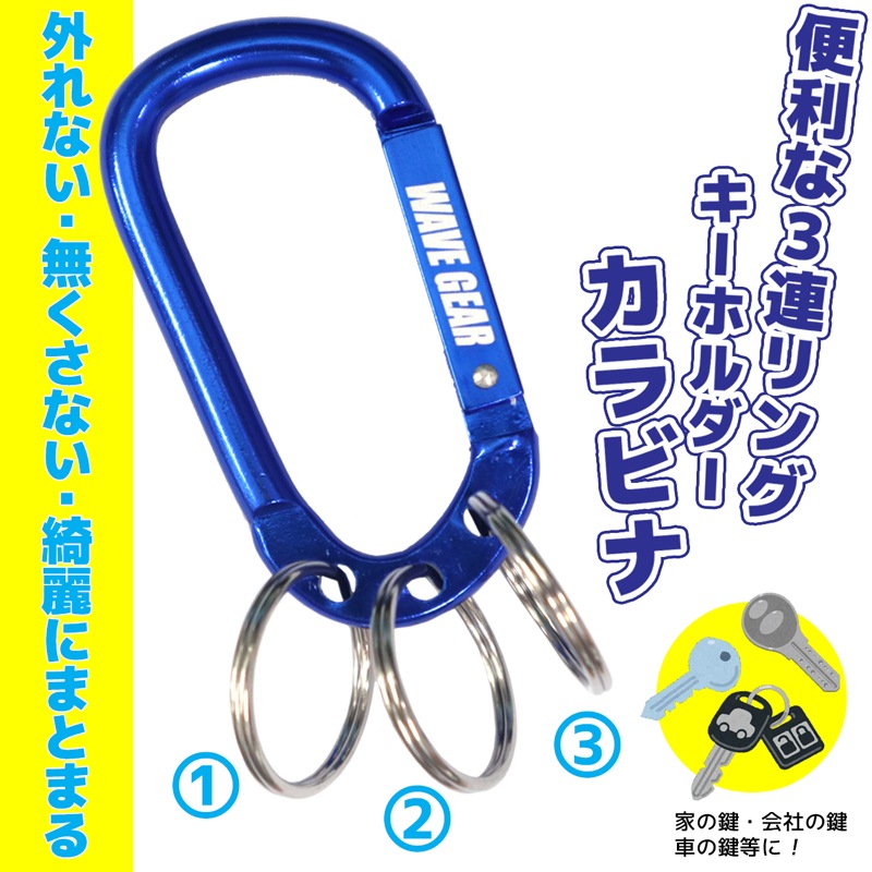 【あおのり】カラビナ型キーホルダー キーホルダー カラビナ チタン合金製 キーリング 小型 軽量