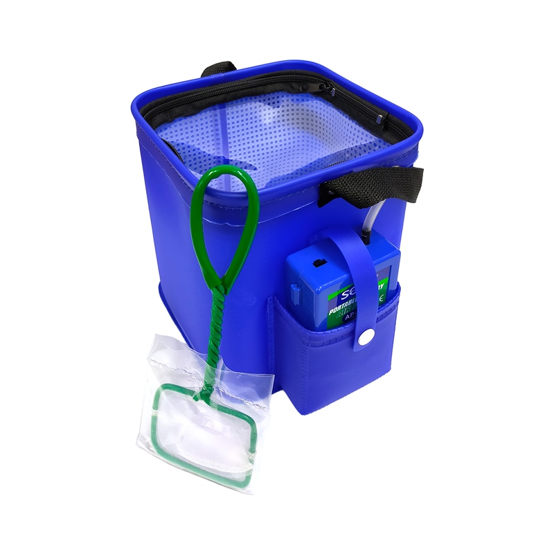 タカ産業 一休みブクセット 203-角 18cm エアーポンプ&エビすくい網付