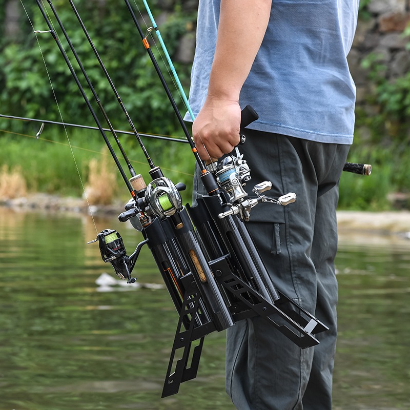 ゴメクサス エリアトラウト用 ロッドスタンド ブラック アルミ