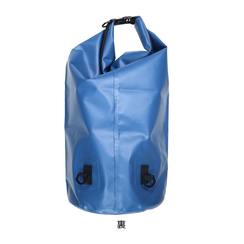 防水バッグ 40L ブルー ドライバッグ 釣り アウトドア 海 キャンプ ターポリン ロールトップ 完全防水 ショルダーベルト付 防災 レジャー ウォーターガードバッグ KP-506 WAVE GEAR クリアランス価格