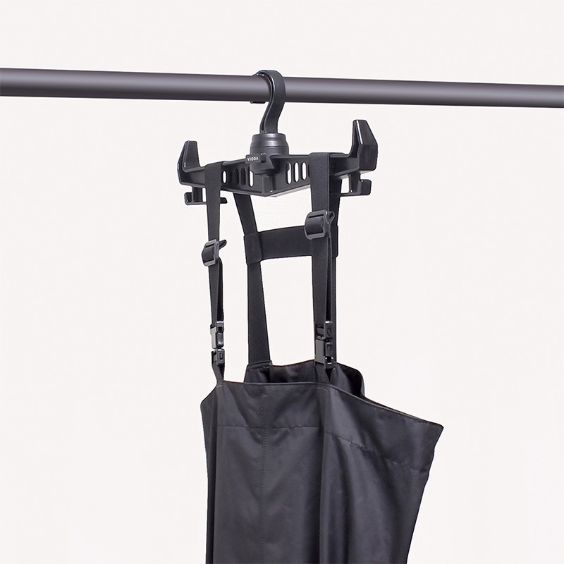 アングラーズハンガー 20kg対応 高耐荷重 頑丈 ハンガー 収納 吊り下げ 車内 360度回転 90度ロック付 フィッシングベスト ウェーダー ライフジャケット 乾燥 水切り 釣り UA18 ビソア VISOA 槌屋ヤック 取り寄せ商品