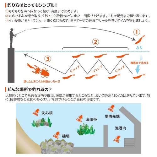 ヤマシタ エギーノ もぐもぐサーチ 3.2号 釣り 20g／105mm 餌木 ルアー イカ釣り エギング YAMASHITA ヤマリア