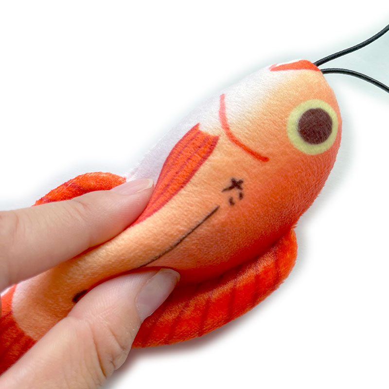 のびお魚シリーズ ストラップ 釣り マスコット ぬいぐるみ