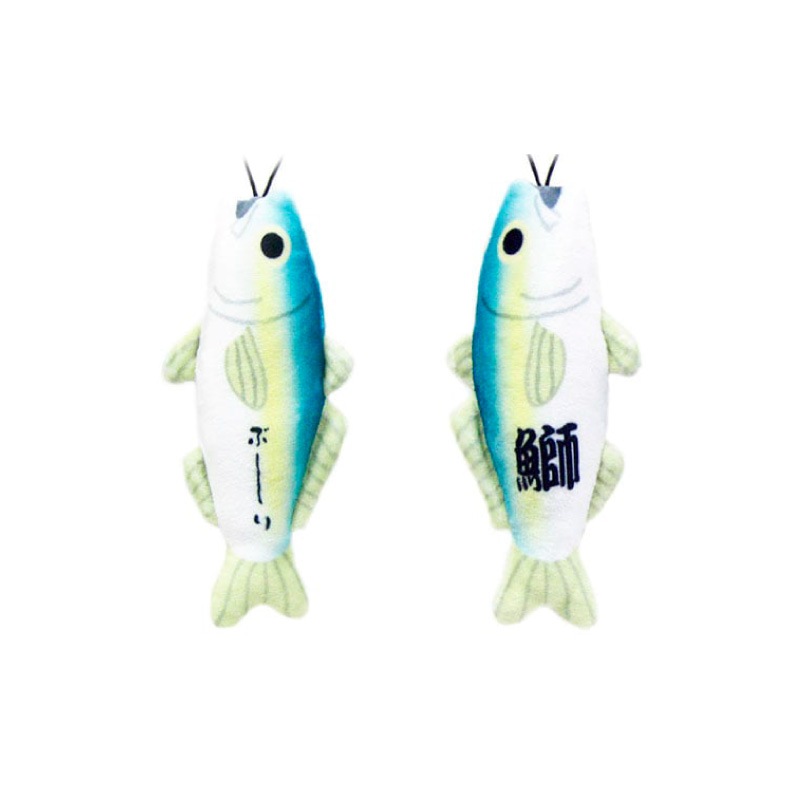 のびお魚シリーズ ストラップ 釣り マスコット ぬいぐるみ
