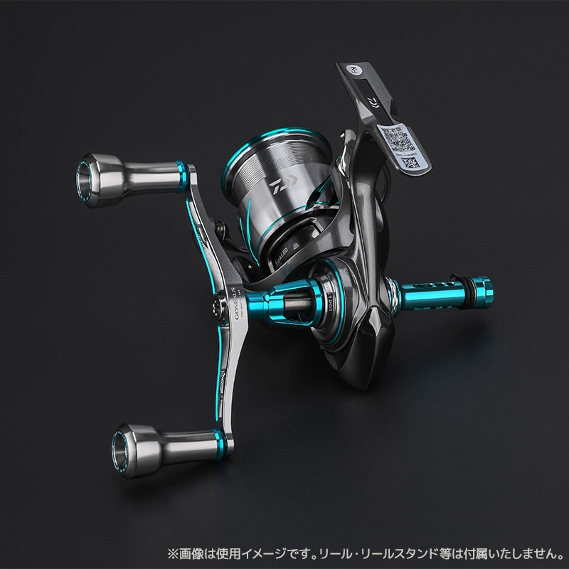 ゴメクサス エギング ダブルハンドル 超軽量 29g Air Sense 98 エメラルダス ダイワ用 スピニングリール カスタムハンドル 超々ジュラルミン 98mm シルバー 交換 カスタムパーツ イカ 釣り GOMEXUS H2S98YA0220A02TNEM2