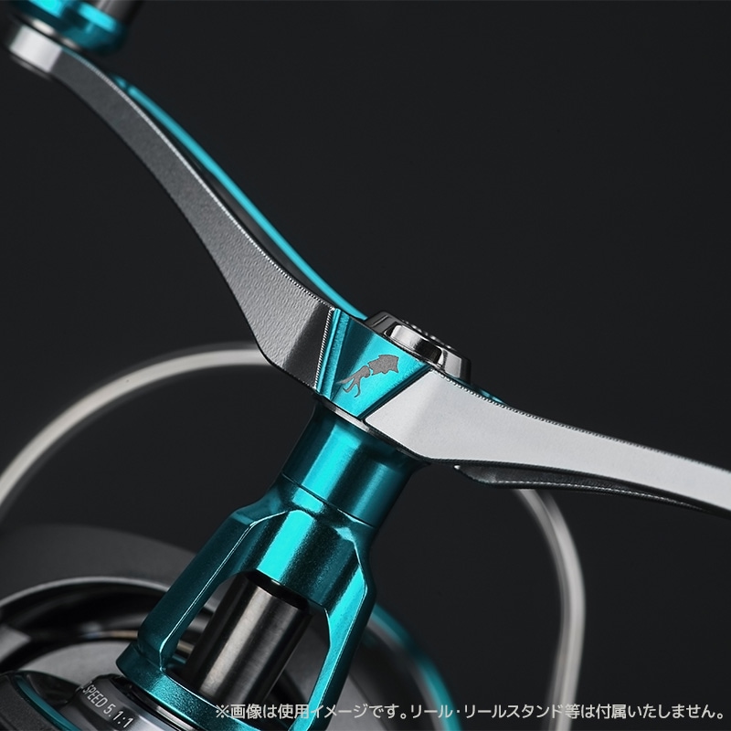 ゴメクサス エギング ダブルハンドル 超軽量 29g Air Sense 98 エメラルダス ダイワ用 スピニングリール カスタムハンドル 超々ジュラルミン 98mm シルバー 交換 カスタムパーツ イカ 釣り GOMEXUS H2S98YA0220A02TNEM2
