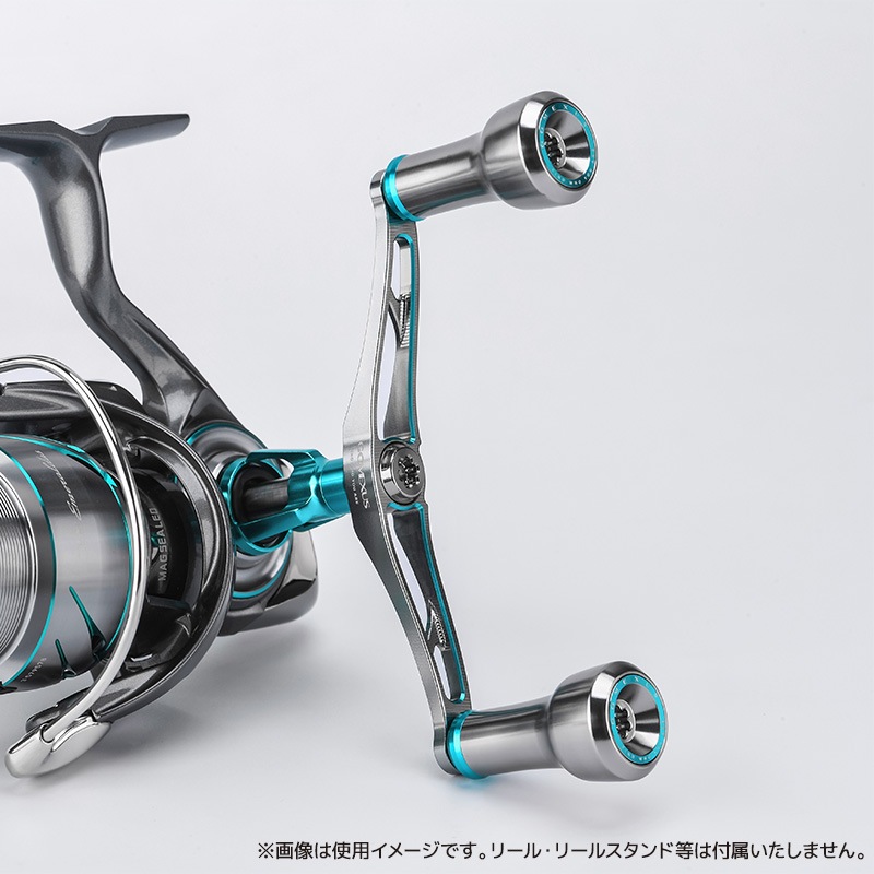 ゴメクサス エギング ダブルハンドル 超軽量 29g Air Sense 98 エメラルダス ダイワ用 スピニングリール カスタムハンドル 超々ジュラルミン 98mm シルバー 交換 カスタムパーツ イカ 釣り GOMEXUS H2S98YA0220A02TNEM2