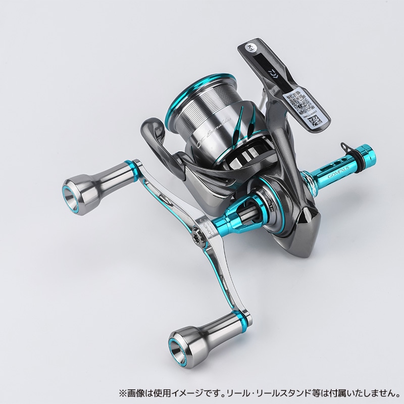ゴメクサス エギング ダブルハンドル 超軽量 29g Air Sense 98 エメラルダス ダイワ用 スピニングリール カスタムハンドル 超々ジュラルミン 98mm シルバー 交換 カスタムパーツ イカ 釣り GOMEXUS H2S98YA0220A02TNEM2