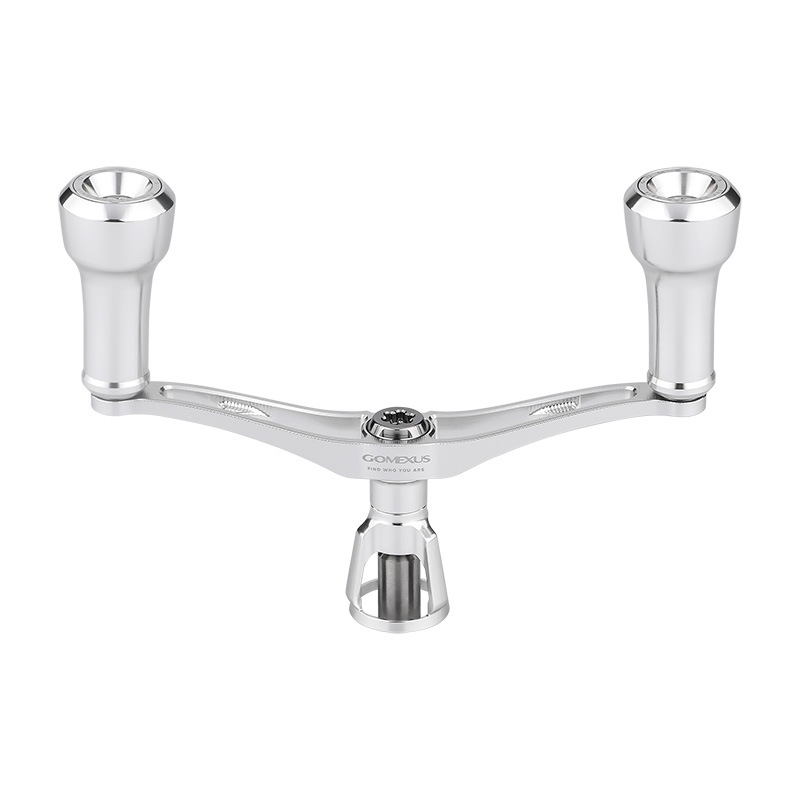 ゴメクサス エギング ダブルハンドル 超軽量 29g Air Sense 98 シルバー ダイワ用 スピニングリール カスタムハンドル 超々ジュラルミン 98mm シルバー 交換 カスタムパーツ イカ 釣り GOMEXUS H2S98YA0220A02TNEM2