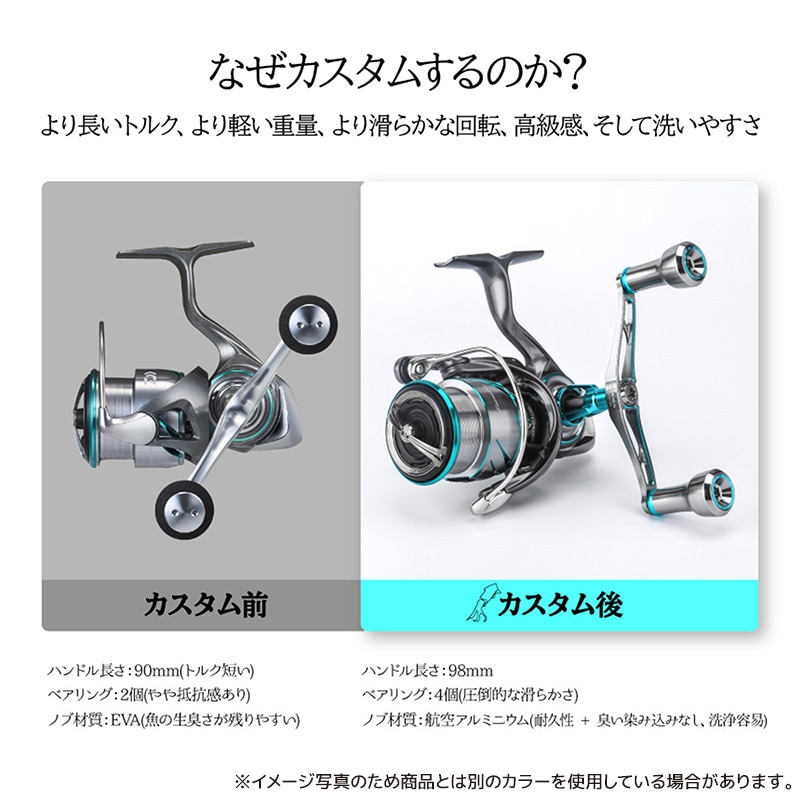 ゴメクサス エギング ダブルハンドル 超軽量 30g Air Sense 98 ステラカラー シマノ用 スピニングリール カスタムハンドル 超々ジュラルミン 98mm ガンメタ 交換 カスタムパーツ イカ 釣り GOMEXUS H1S98YA0220A02STST