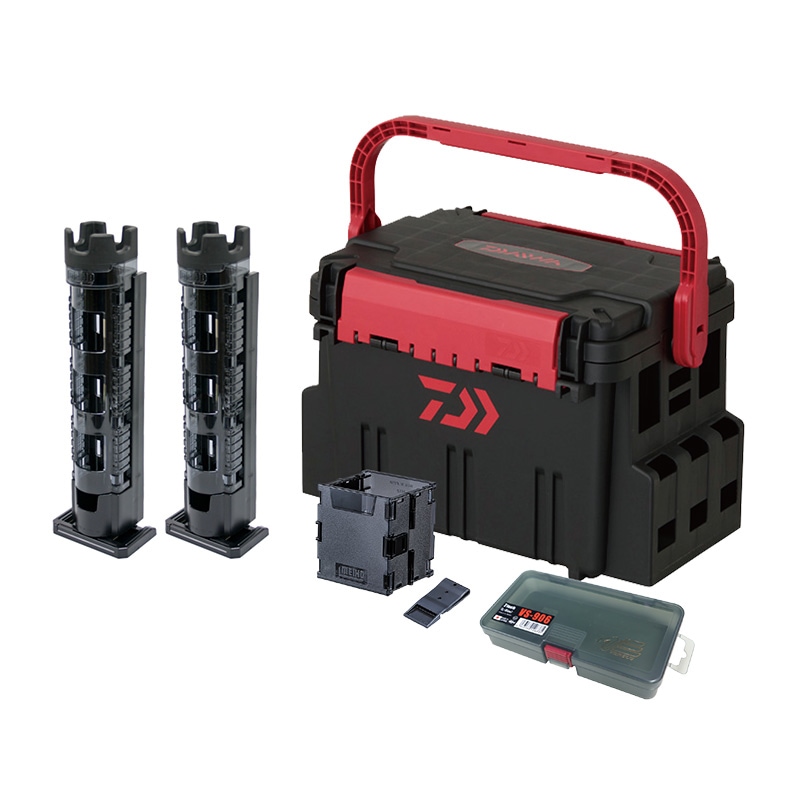 ダイワ タックルボックス TBシリーズ TB5000 ブラック/レッド ロッドスタンド2本 + オリコンドリンクホルダーBM + システムケースVS-906 5点セット DAIWA
