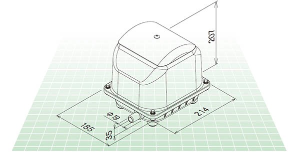 120L ブロワー　TIP-120 大晃 ダイアフラムブロワ TIP-120 送料無料 但、一部地域除 同梱