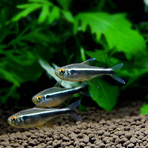 ブラックネオンテトラ(M～L)4匹＋【1匹プレゼント】 合計5匹 (熱帯魚