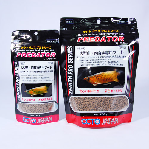 オクトジャパン プレデター 小粒（浮上性） 250g | 飼育用品（2）,エサ