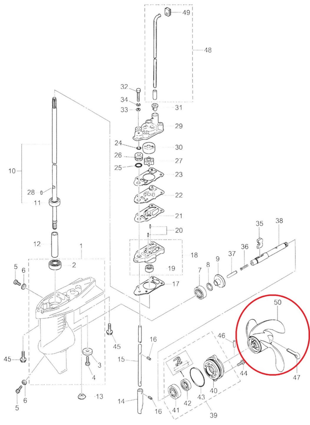 プロペラ 2～3．5馬力用 7ピッチ 樹脂製 トーハツ (3F0)