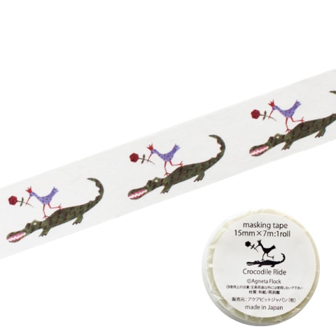アグネータ・フロック マスキングテープ ワニに乗って（Crocodile Ride