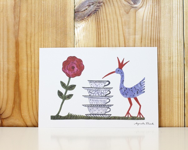 �����͡������ե��å����ݥ��ȥ����ɡ�����5�祻�åȡ�Indigo��Stickning��Teacup��Saft��Picknick��