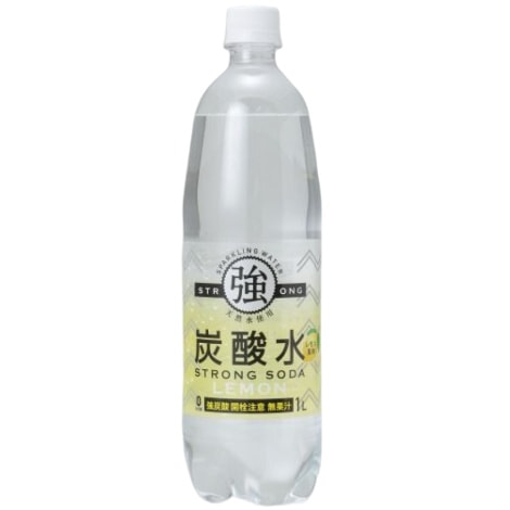 強炭酸水レモン 1000ml 15本 ｜ 友桝飲料