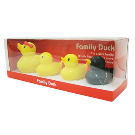 【イベント風呂用おもちゃ】塩ビ製 ファミリーダック ４個入り｜ハシートップイン