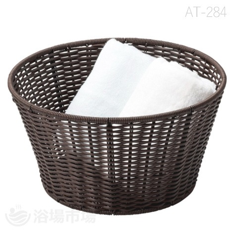 PPラタン 脱衣カゴ(丸型)  φ40×H22cm｜えいむ