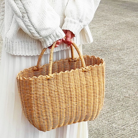 安心抗菌湯かご(Ｌ) ナチュラル W37×D17×H24cm｜サンリツ