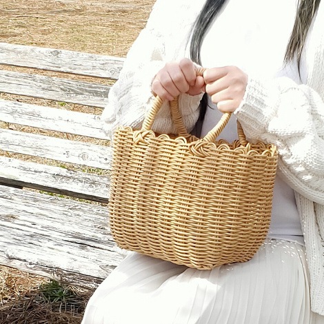 安心抗菌湯かご(S) ナチュラル W26×D12×H19cm|サンリツ