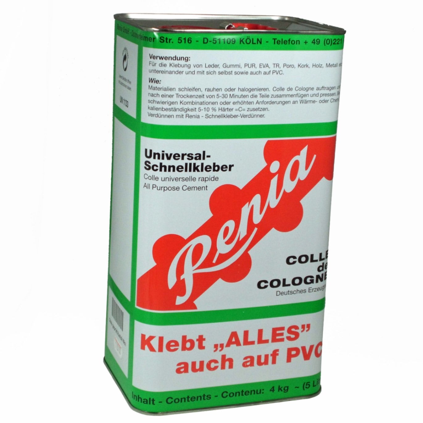 レニア 接着剤 Colle de cologne 4kg/850g