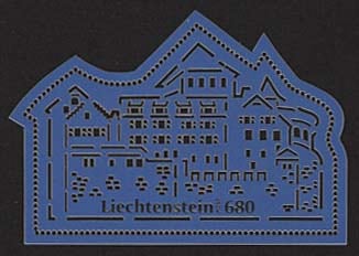 レーザー加工の穴あき切手（リヒテンシュタイン,2025年）