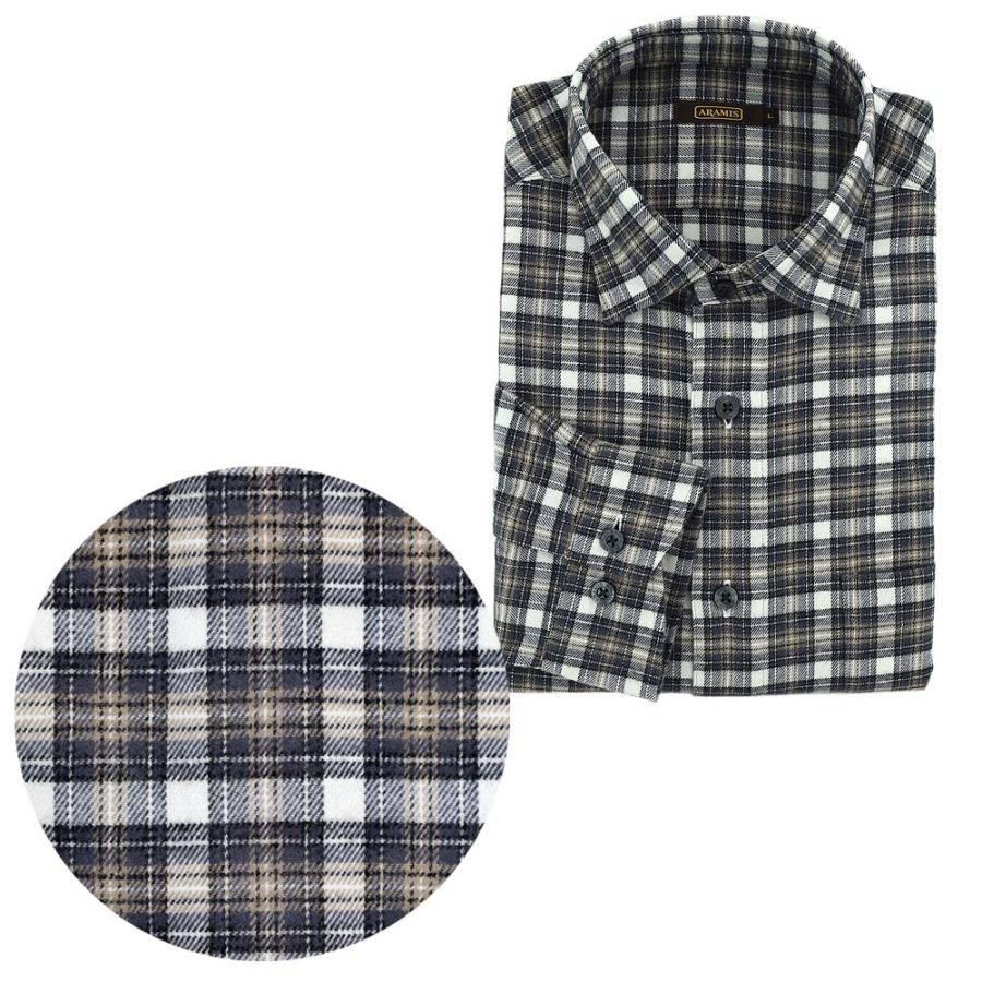 秋冬物長袖】【綿100％】【播州織り】【オーガニックコットンブレンド