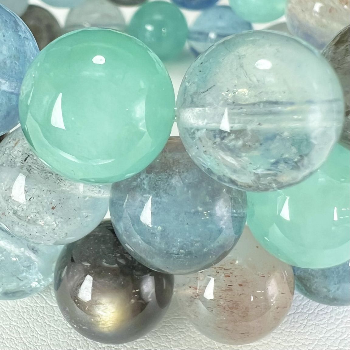 【高品質】ミックスアクアマリン　10mm　ブレスレット