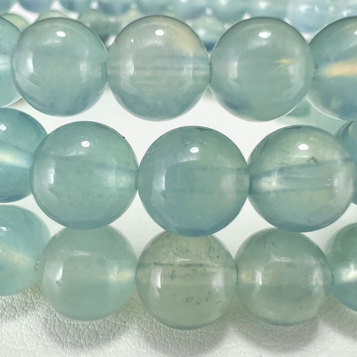 高品質】シラー入り モスアクアマリン 8mm ブレスレット｜Arancia