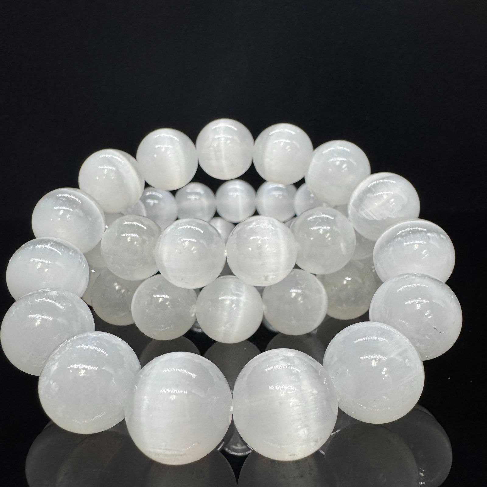 キャッツアイセレナイト 14mm ブレスレット｜Arancia Stone アランシア