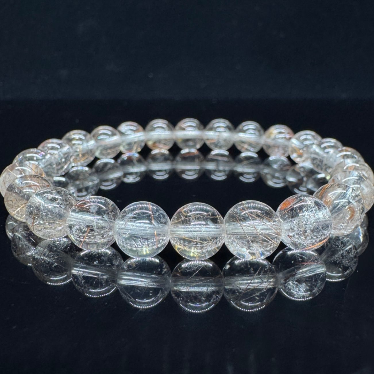 シルバーブロンズルチル 10mm ブレスレット｜Arancia Stone