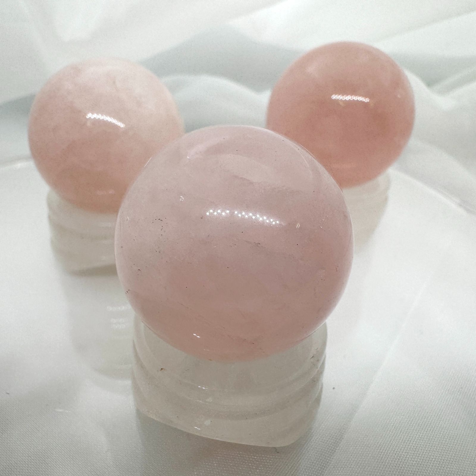 欠け、凹み有り ローズクォーツマカバスター