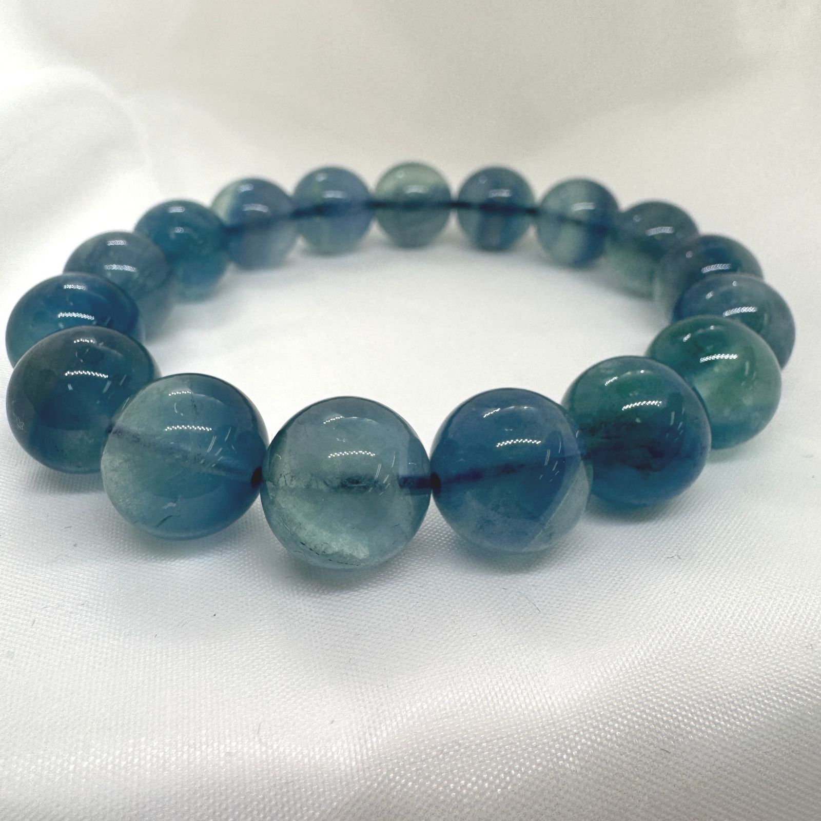 ブルーフローライト 12mm ブレスレット｜Arancia Stone アランシア