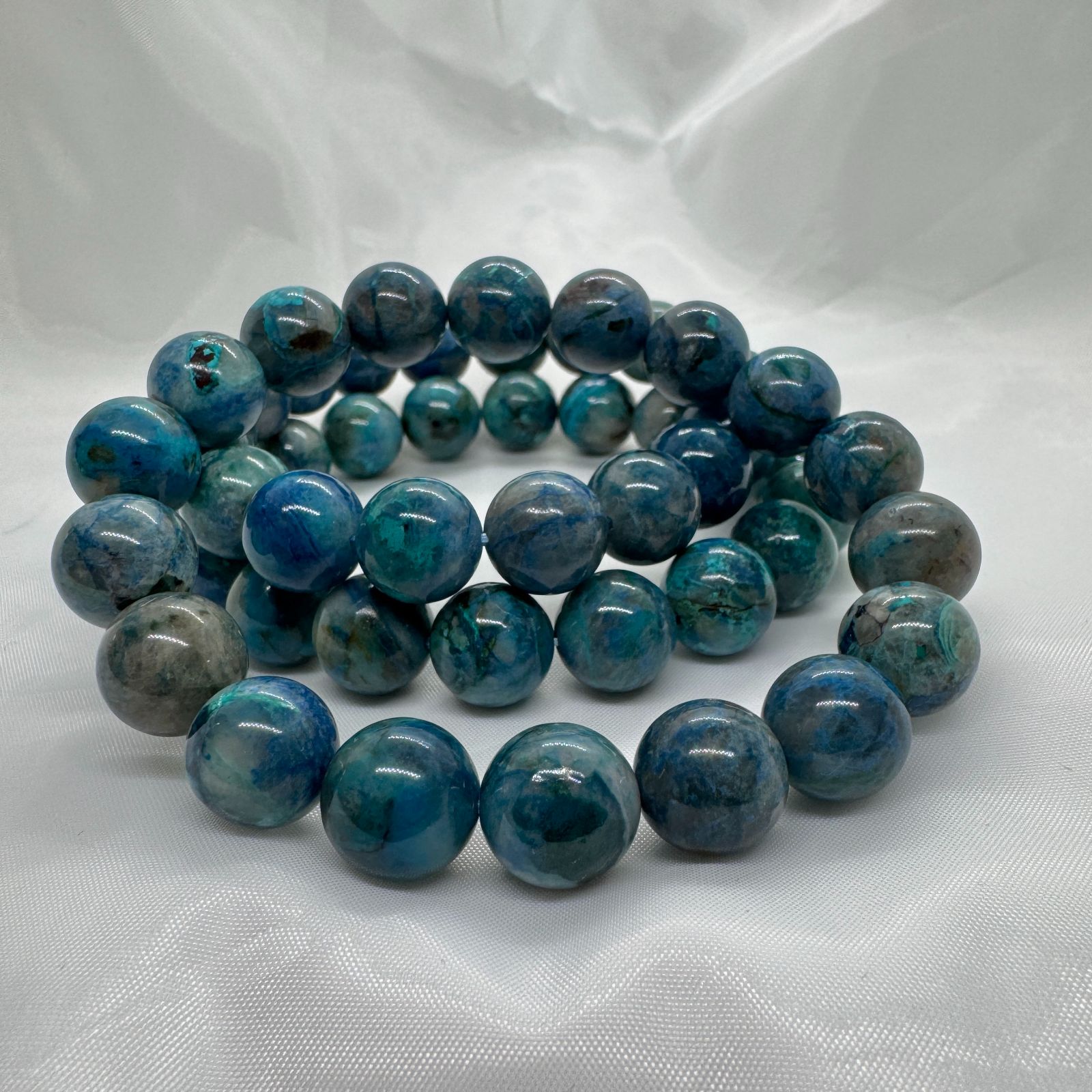 クリソコラシリカ 10mm ブレスレット｜Arancia Stone アランシア