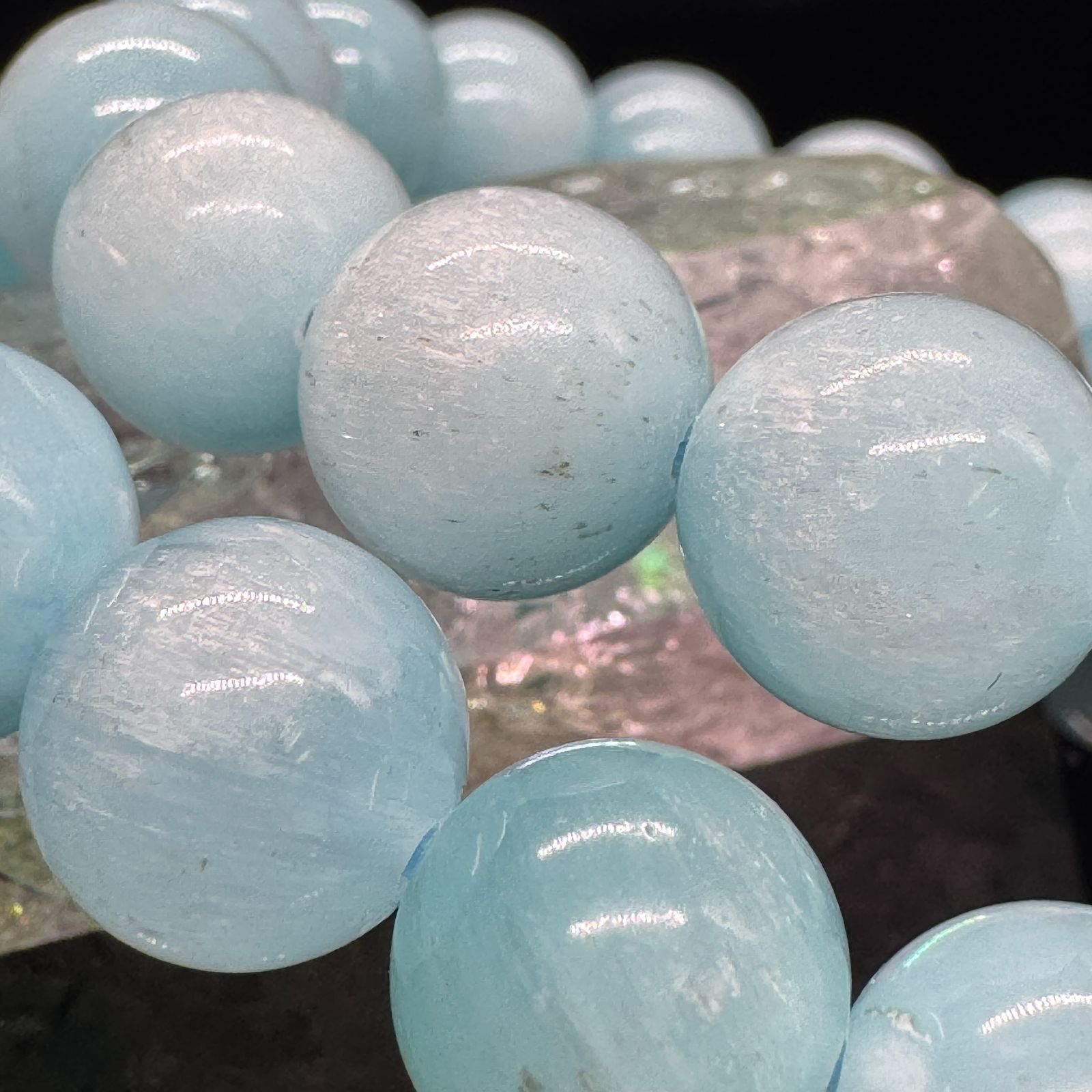 キャッツアイブルーアラゴナイト 11mm ブレスレット｜Arancia