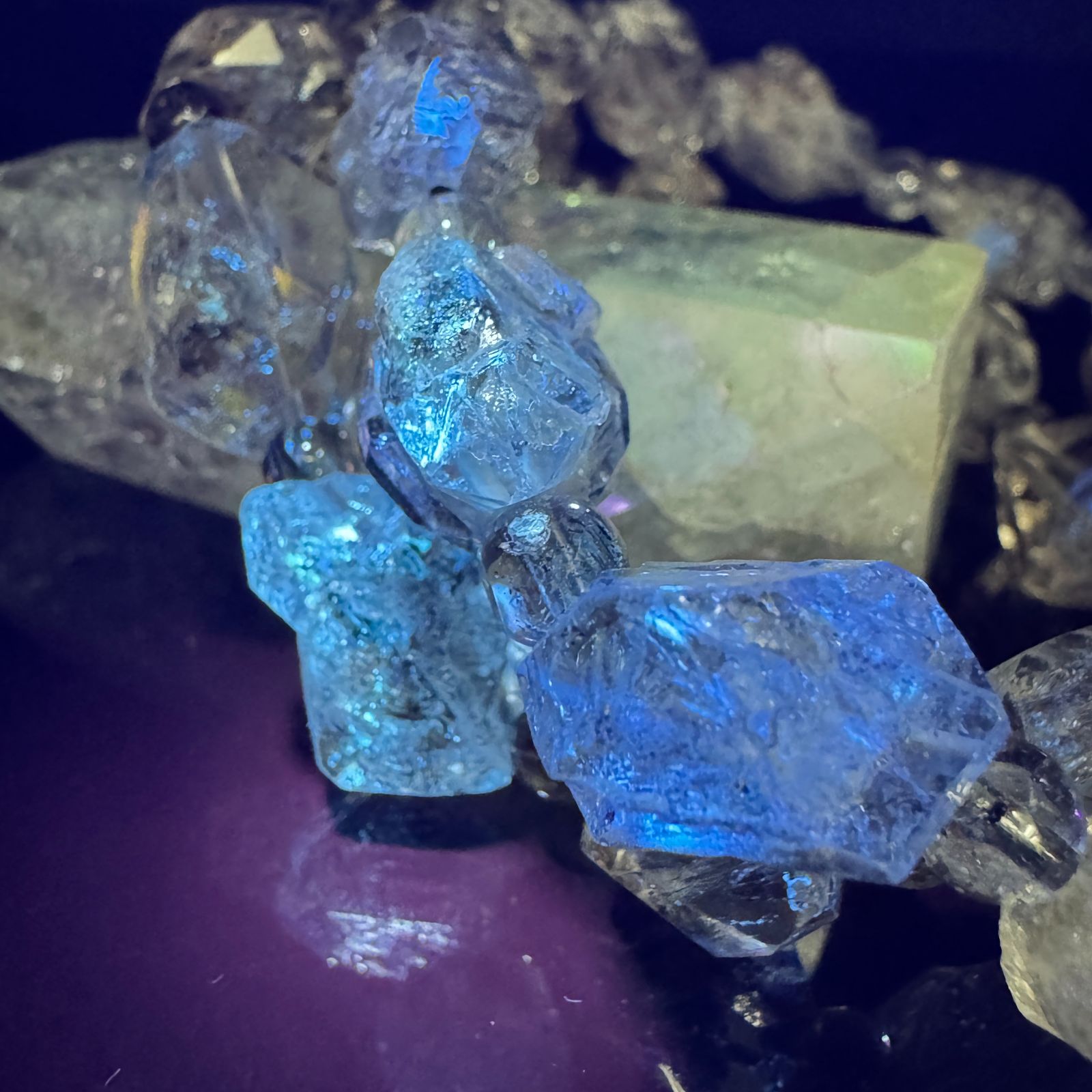 アメリカ産オイルインハーキマーダイヤモンドブレスレット オイルインハーキマーダイヤモンド ブレスレット｜Arancia Stone