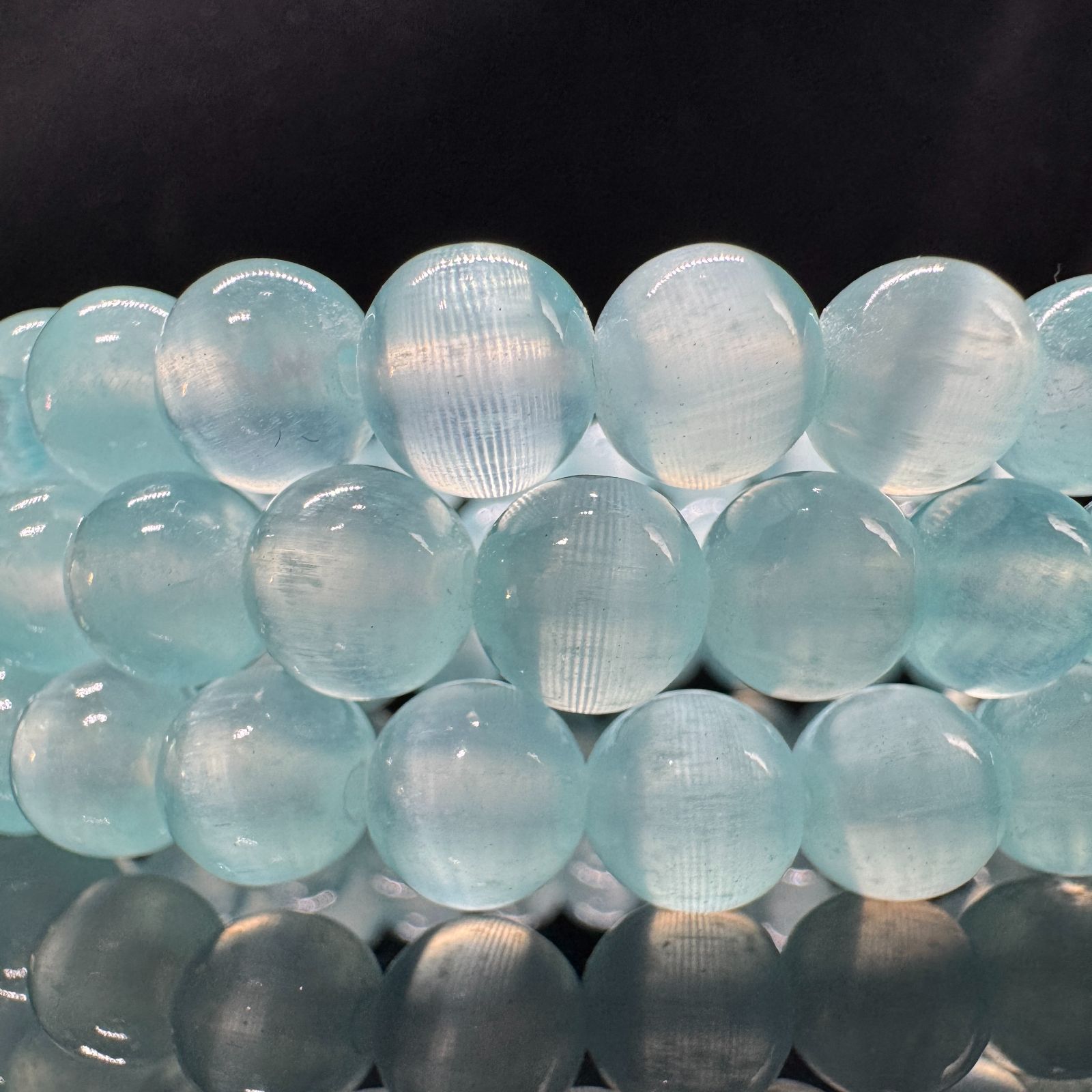 スカイブルーセレナイト 8mm ブレスレット｜Arancia Stone