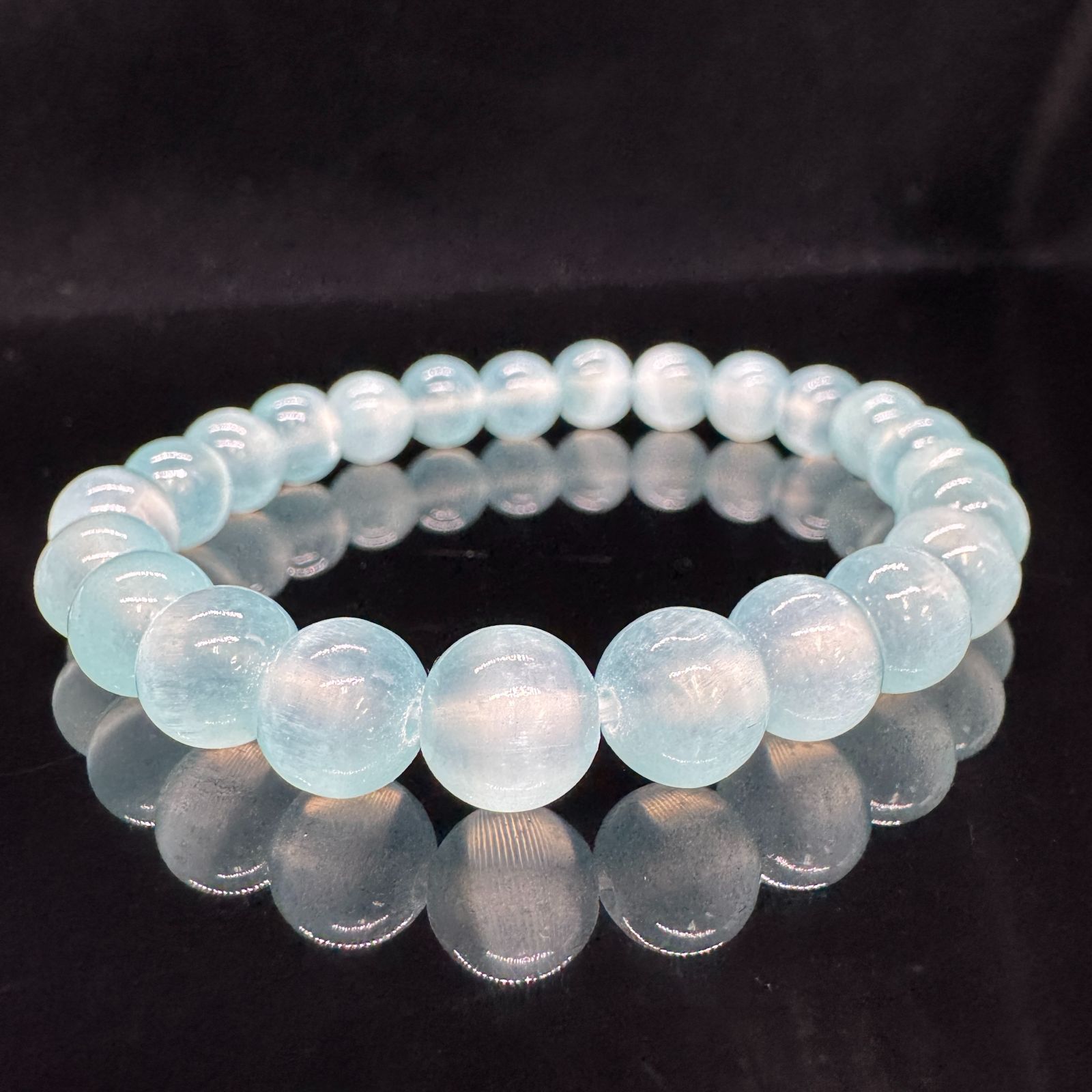 スカイブルーセレナイト 8mm ブレスレット｜Arancia Stone