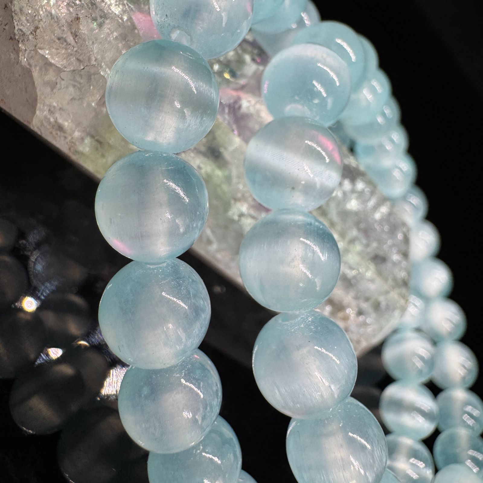 スカイブルーセレナイト 8mm ブレスレット｜Arancia Stone