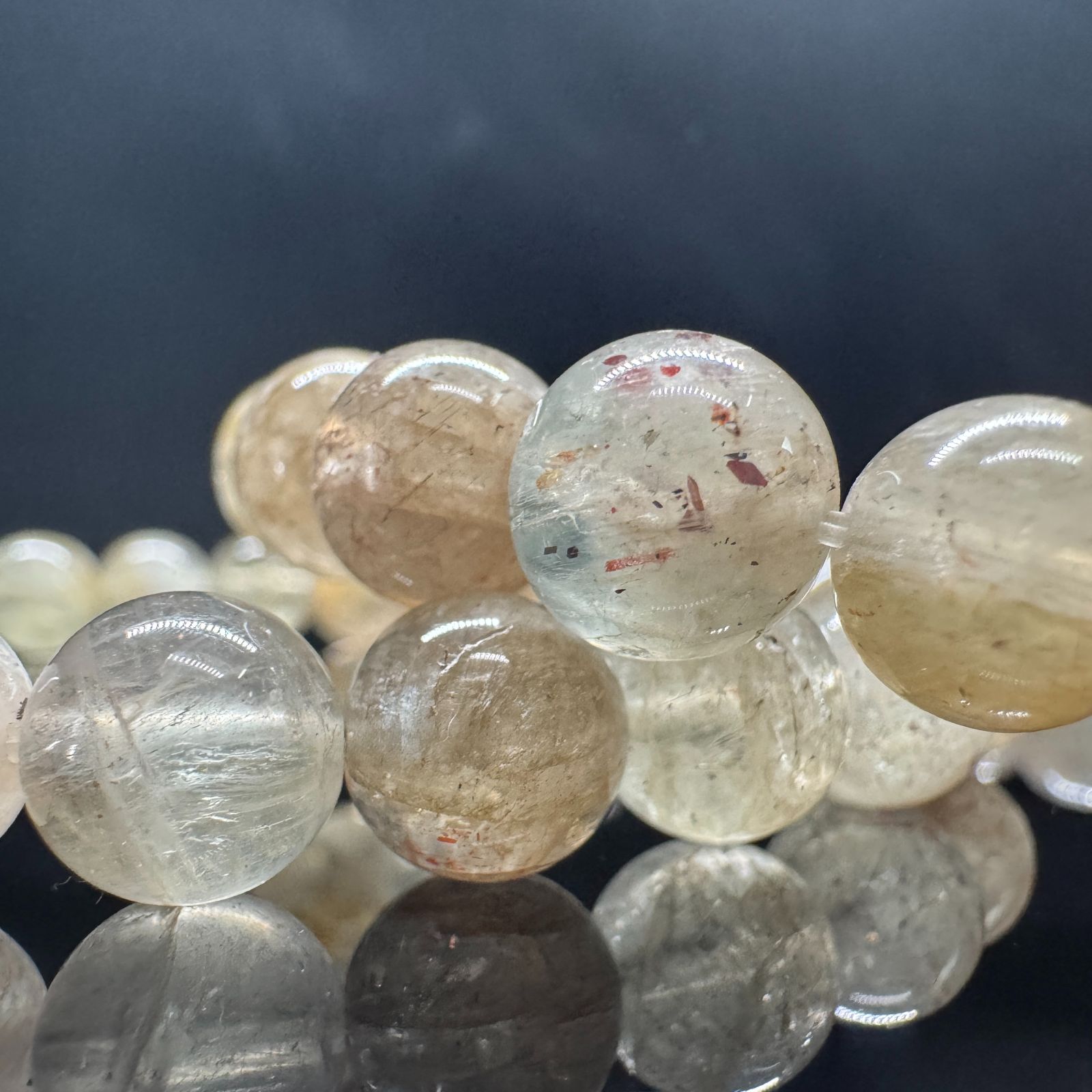 グリーンアルーシャサンストーン 9mm ブレスレット｜Arancia