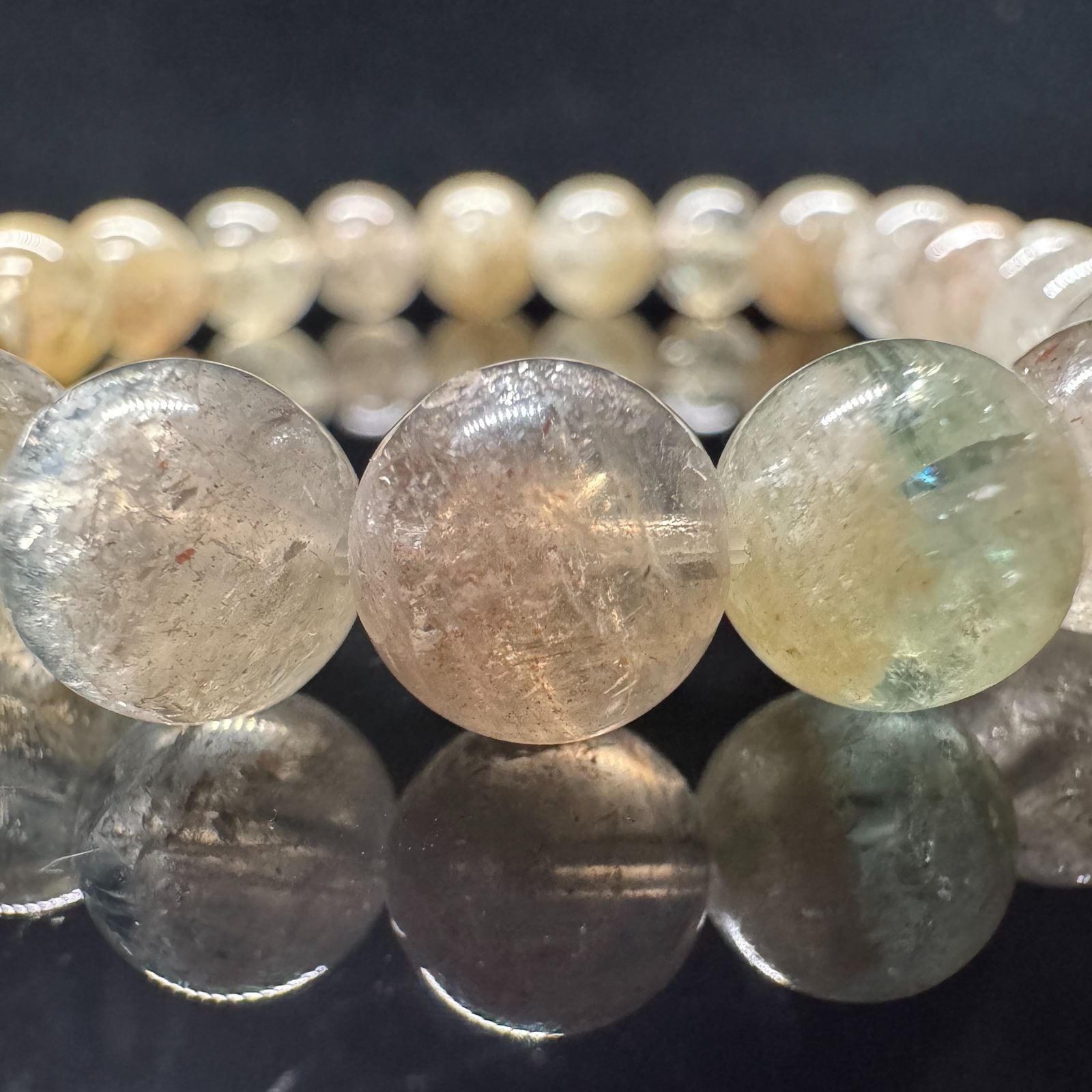 アルーシャサンストーン スフェア 33mmφ トップクォリティ]アルーシャサンストーンブレスレット（約9mm玉