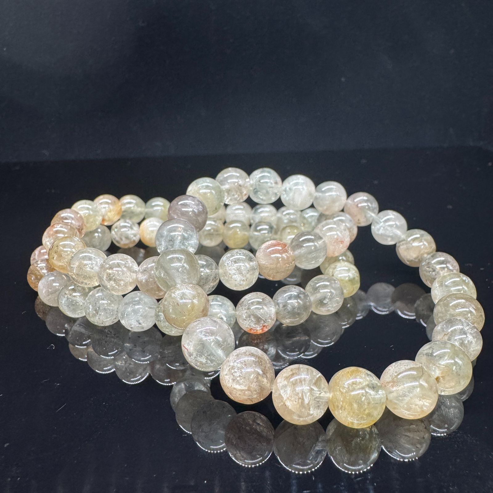 グリーンアルーシャサンストーン 9mm ブレスレット｜Arancia Stone