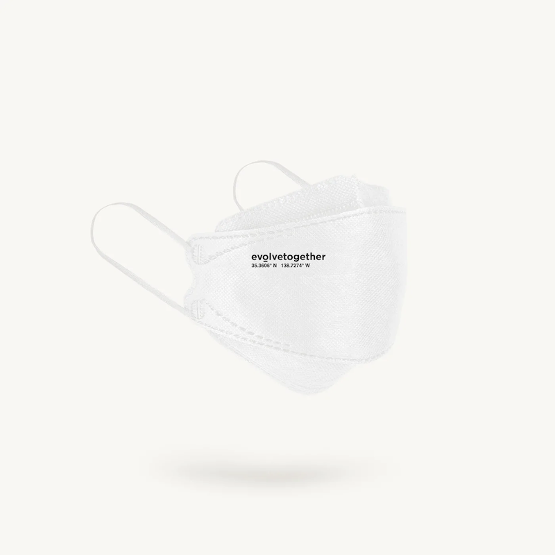 evolvetogethermount fuji - 5 kids white KN95 masks