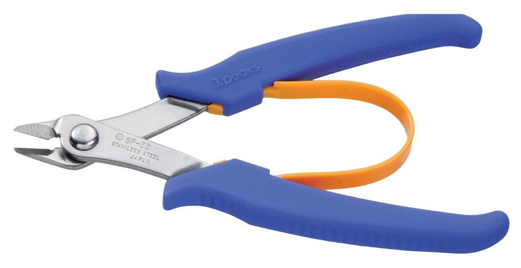 スリ－ピ－クス（3．peaks） ステンレス製プラスチックニッパ プラスチック製バネ付 130ｍｍ SP-33A