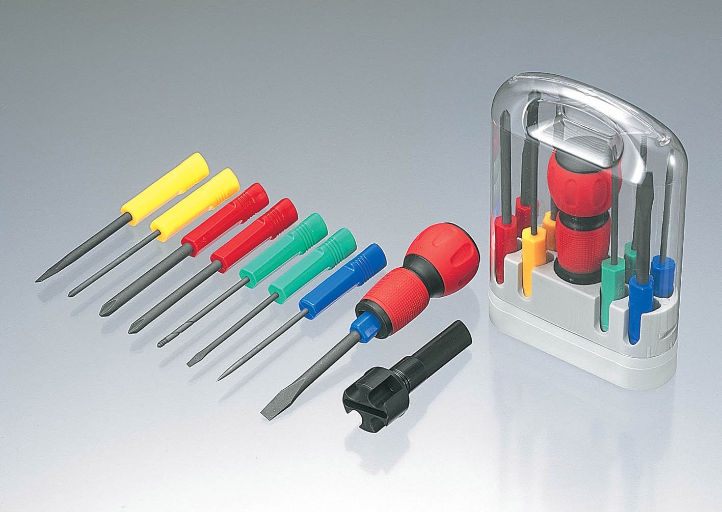 なべちゃん　３点セット ANEX アネックス POP電工グリップ付8本組ドライバーセット No.6880