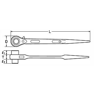 送料無料】TOPトップ工業 両口ラチェットレンチ RM-22X24 | 工具,作業 