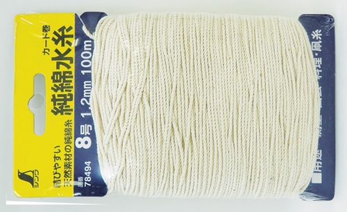 シンワ測定 純綿水糸 カ-ド巻 8号 1.2mm 100M 78494 | 工具,大工道具