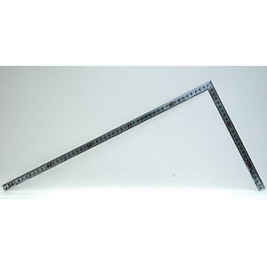 シンワ測定 曲尺角厚 シルバー 50cm 表裏同目 重宝 JIS 10370
